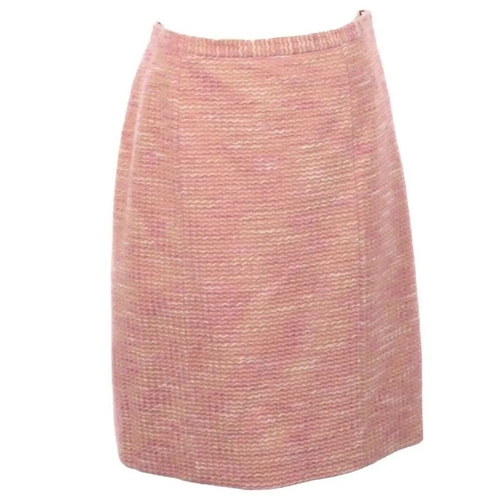 Moschino Pink Tweed Pencil Straight Skirt Size 10